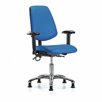 BLUE RIDGE ERGONOMICS Vinyl ESD Dsk Md Bk AA Stat Blue, 376K21
