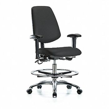 BLUE RIDGE ERGONOMICS Vin ESD Med Md Bk AA FR Cstrs Blk, 376K46