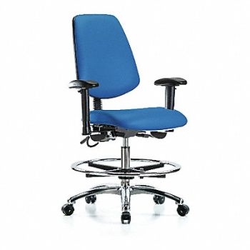 BLUE RIDGE ERGONOMICS Vin ESD Med Md Bk AA FR Cstrs Blu, 376K47