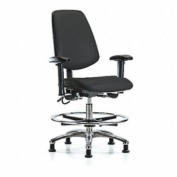 BLUE RIDGE ERGONOMICS Vinyl ESD Med Md Bk AA FR Stat Blk, 376K48
