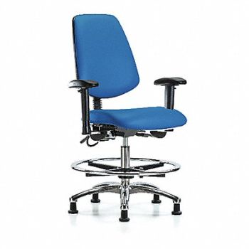 BLUE RIDGE ERGONOMICS Vinyl ESD Med Md Bk AA FR Stat Blu, 376K49
