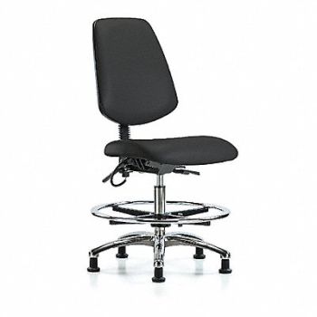 BLUE RIDGE ERGONOMICS Vinyl ESD Chr Med Md Bk FR Stat Blk, 376K56