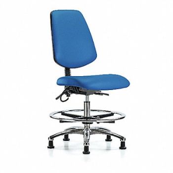 BLUE RIDGE ERGONOMICS Vinyl ESD Med Md Bk FR Stat Blue, 376K57