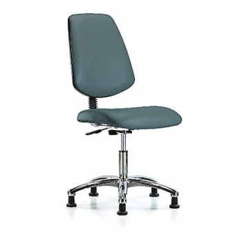 BLUE RIDGE ERGONOMICS CR Vinyl Chr Desk Med Back Stat Blu, 376L23