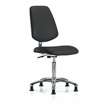 BLUE RIDGE ERGONOMICS CR Vinyl Chr Med Med Back Stat Blk, 376M14