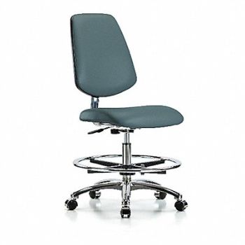 BLUE RIDGE ERGONOMICS CR Vinyl Chr Md Md Bk FR Cast Blu, 376M62