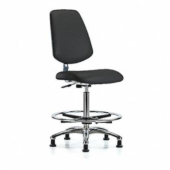 BLUE RIDGE ERGONOMICS CR Vinyl Chr Hi Md Bk FR Stat Blk, 376N99