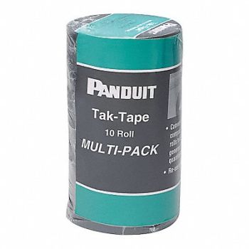 PANDUIT Hook-and-Loop Tie Roll 35 ft Black PK10, 2CNH1