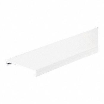 PANDUIT Duct Cvr Pvc 3w x 6 ft Wht PK6, 376Y07