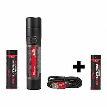 MILWAUKEE USB Compact Flashlight and USB 3.0 BAT, 377PG3