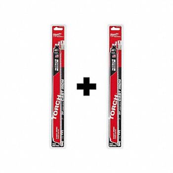 MILWAUKEE TORCH 12 7 TPI Carbide 5PK w EXTRA 5PK, 377PG6
