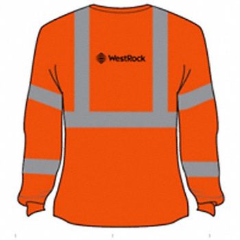 OCCUNOMIX OR Hi Vis long slv shirt Logo OZH07 XL, 381DY8
