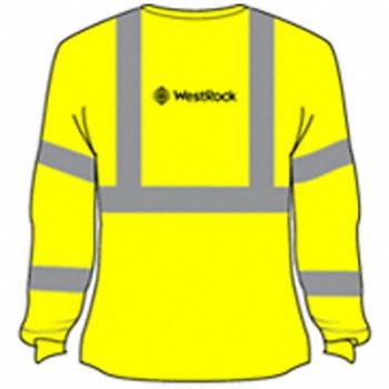 OCCUNOMIX YLW Hi Vis long slv shirt Logo OZH07 XL, 381DZ6