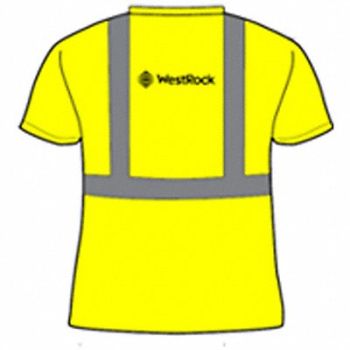OCCUNOMIX Yellow Hi Vis Tshirt Logo OZH06 XL, 381EC2