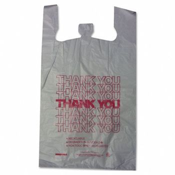 BARNES PAPER COMPANY HD Shopping Bags 18x30 White PK500, 381GU1