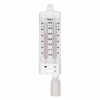 BAKER INSTRUMENTS Bulb Hygrometer Wet/Dry, 381H51
