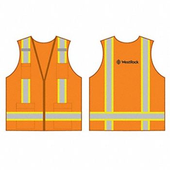PROTECTIVE INDUSTRIAL PRODUCTS WestRock Zipper Surveyor 5X Orange, 381HH0