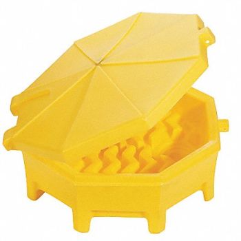 PIG Drum Funnel w/Hinged Lid Yl 29 O.D.x11 H, 381P53