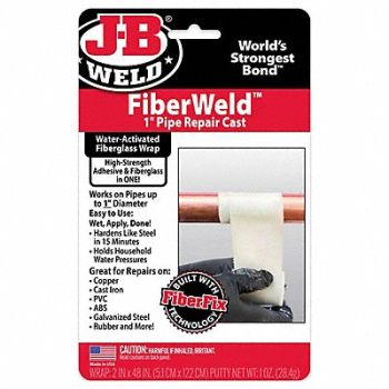 J-B WELD Pipe Repair Kit 2 W x 4 L White, 60PP27