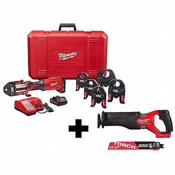 MILWAUKEE M18 Press Tool M18 Recip Saw The TORCH, 382YY9