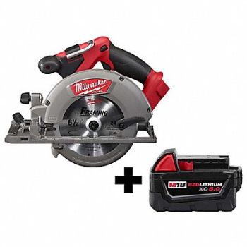 MILWAUKEE M18 Circular Saw M18 Battery Pack, 382YZ6