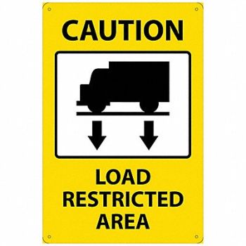 ACCUFORM Sign Caution Restricted Area 18x12 Alum, 382ZJ4