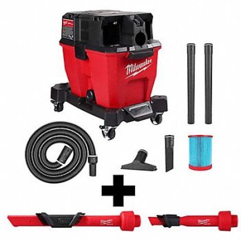 MILWAUKEE Dual Shop Vac 3-in-1 Brush 2-in-1 Brush, 384NM2