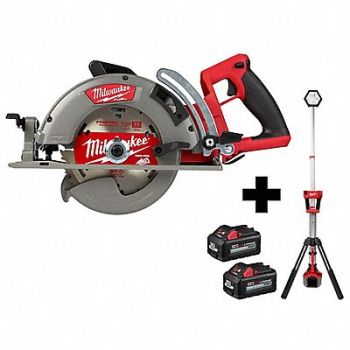 MILWAUKEE C Saw 7-1/4 Tower Light M18 XC6.0 2PK, 384NN2