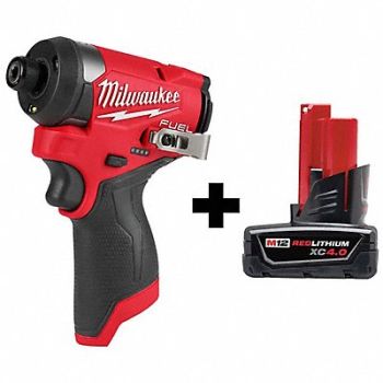 MILWAUKEE M12 FUEL 1/4 Hex Impact M12 XC4.0, 384NN7