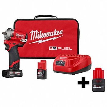 MILWAUKEE M12 FUEL 3/8 SIW Kit CP2.5 Battery, 384NP3