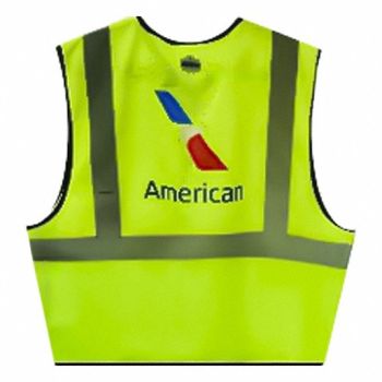 ERGODYNE Safety Vest Brkawy Mesh Snap Front 2X/3X, 385XG1