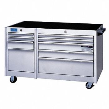 CDI Rolling Cabinet 45 Wx24 Dx33 H White, 38A286