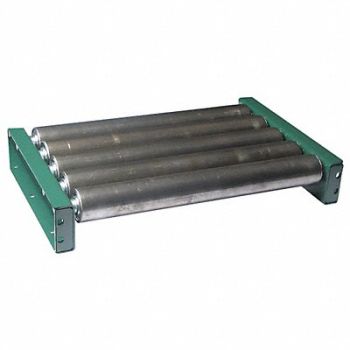 ASHLAND CONVEYOR Roller Conveyor 10 ft L 51 BF Steel, 38AP21