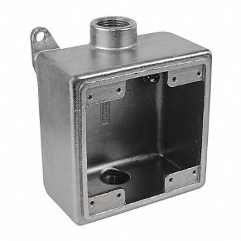CALBRITE Weatherproof Box 2Gang 3/4 Hub 45cu. in, 38AX93