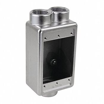 CALBRITE Weatherproof Box 1Gang 3/4 Hub 18cu. in, 38AX94
