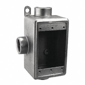 CALBRITE Weatherproof Box 3Inlet 3/4 Hub 25cu. In, 38AX97