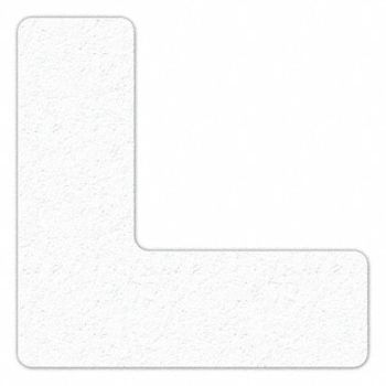 INCOM MANUFACTURING Floor Tape White 6 inx6 in L PK25, 38CE50