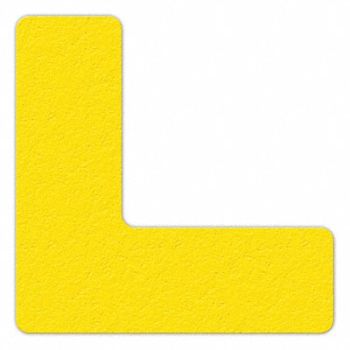 INCOM MANUFACTURING Floor Tape Yellow 6 inx6 in L PK25, 38CE72