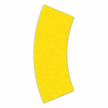 INCOM MANUFACTURING Floor Tape Yellow 2 1/2 inx6 in Arc PK25, 38CE75