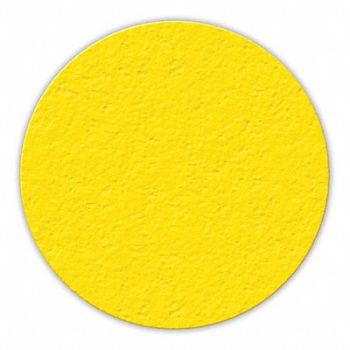 INCOM MANUFACTURING Floor Tape Yellow 3 inx3 in Circle PK25, 38CE81