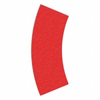 INCOM MANUFACTURING Floor Tape Red 2 1/2 inx6 in Arc PK25, 38CE86