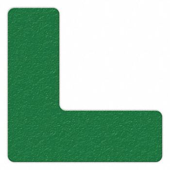 INCOM MANUFACTURING Floor Tape Green 6 inx6 in L PK25, 38CF06