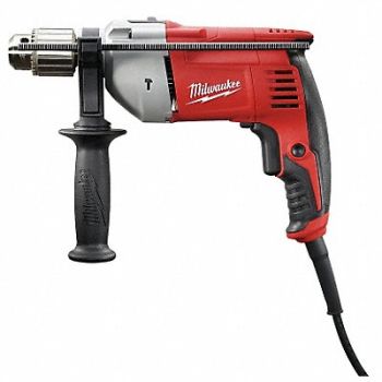 MILWAUKEE Hammer Drill 1/2 8.0A 0 to 48 000bpm, 38D236