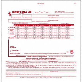 JJ KELLER Simplified Driver Logbook w/Carbon, 38D322
