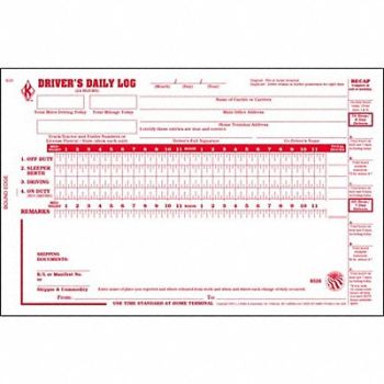 JJ KELLER Drivers Logbook Carbonless, 38D328