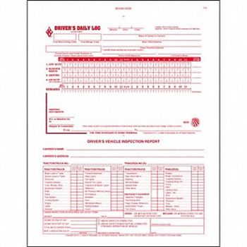 JJ KELLER Detail Drivers Daily Logbook Carbonless, 38D329