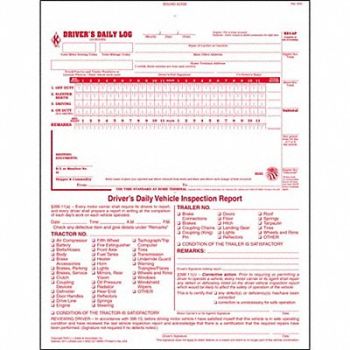 JJ KELLER Detail Drivers Daily Logbook Carbonless, 38D331