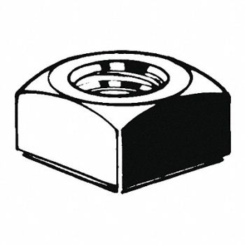 GRAINGER APPROVED SqrNt Znc Stl M12-1.75 10mm 19mm 100PK, 38DG41