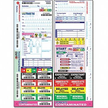 DISASTER MANAGEMENT SYSTEMS Military Triage Tags PK50, 38E564