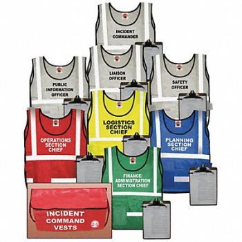 DISASTER MANAGEMENT SYSTEMS Safety Vest Assorted Inc Cmnd Univsl, 38E569
